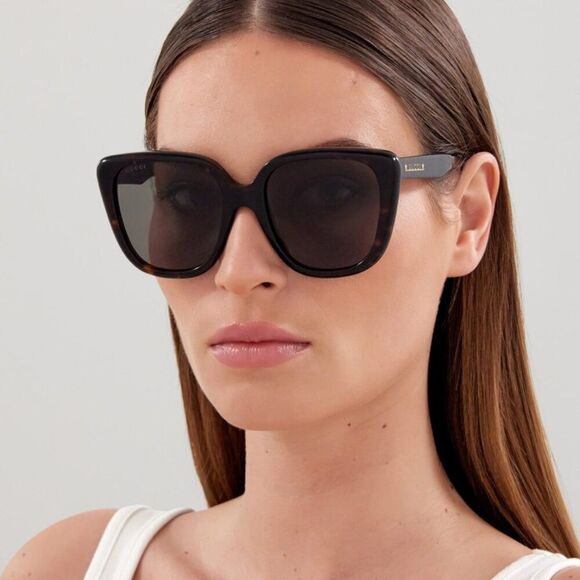 SALE! NEW Gucci GG1169S 003 Havana Green Square Oversized Women Sunglasses main image 7